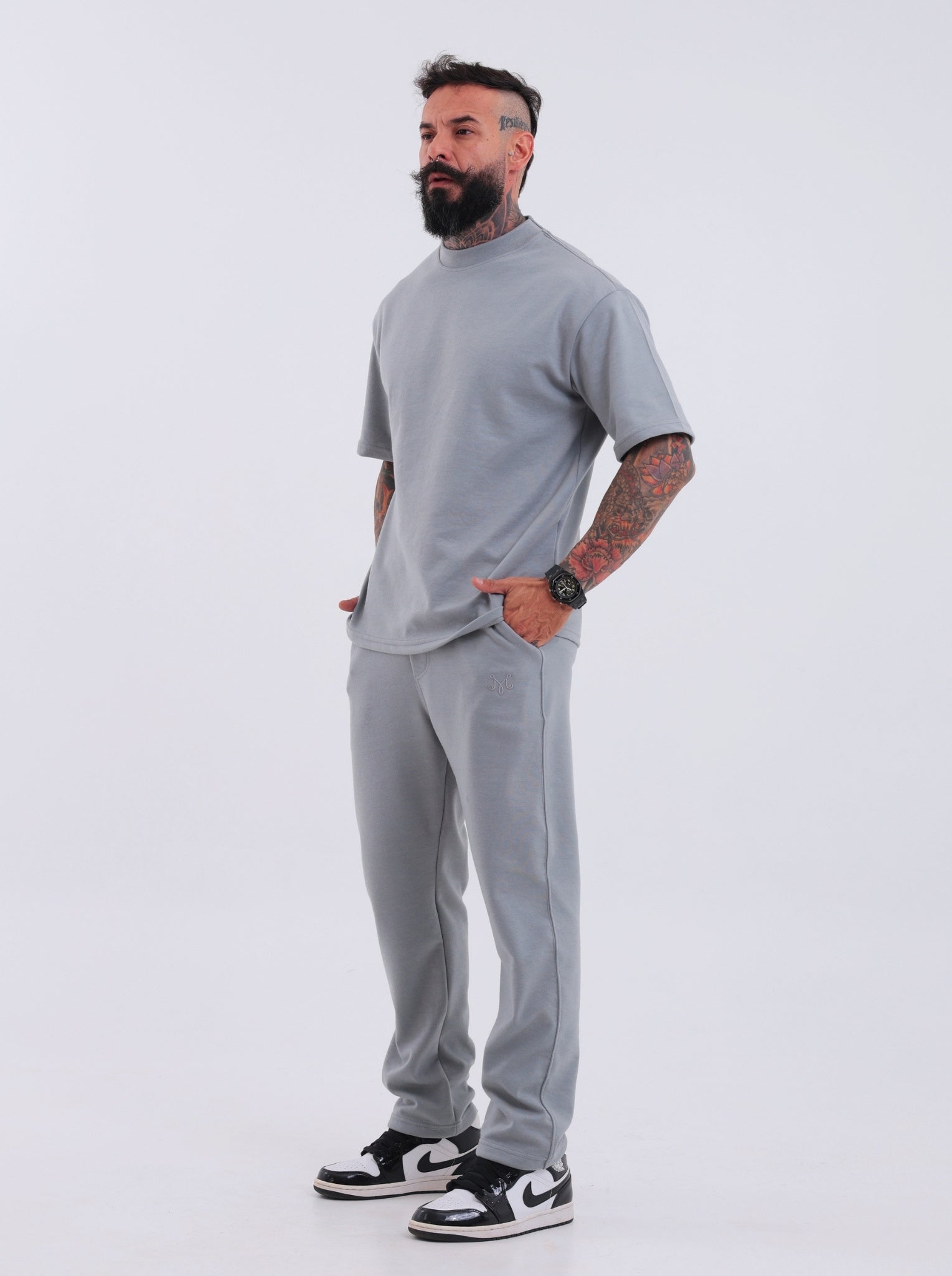 Calça Reta Monaco Cinza