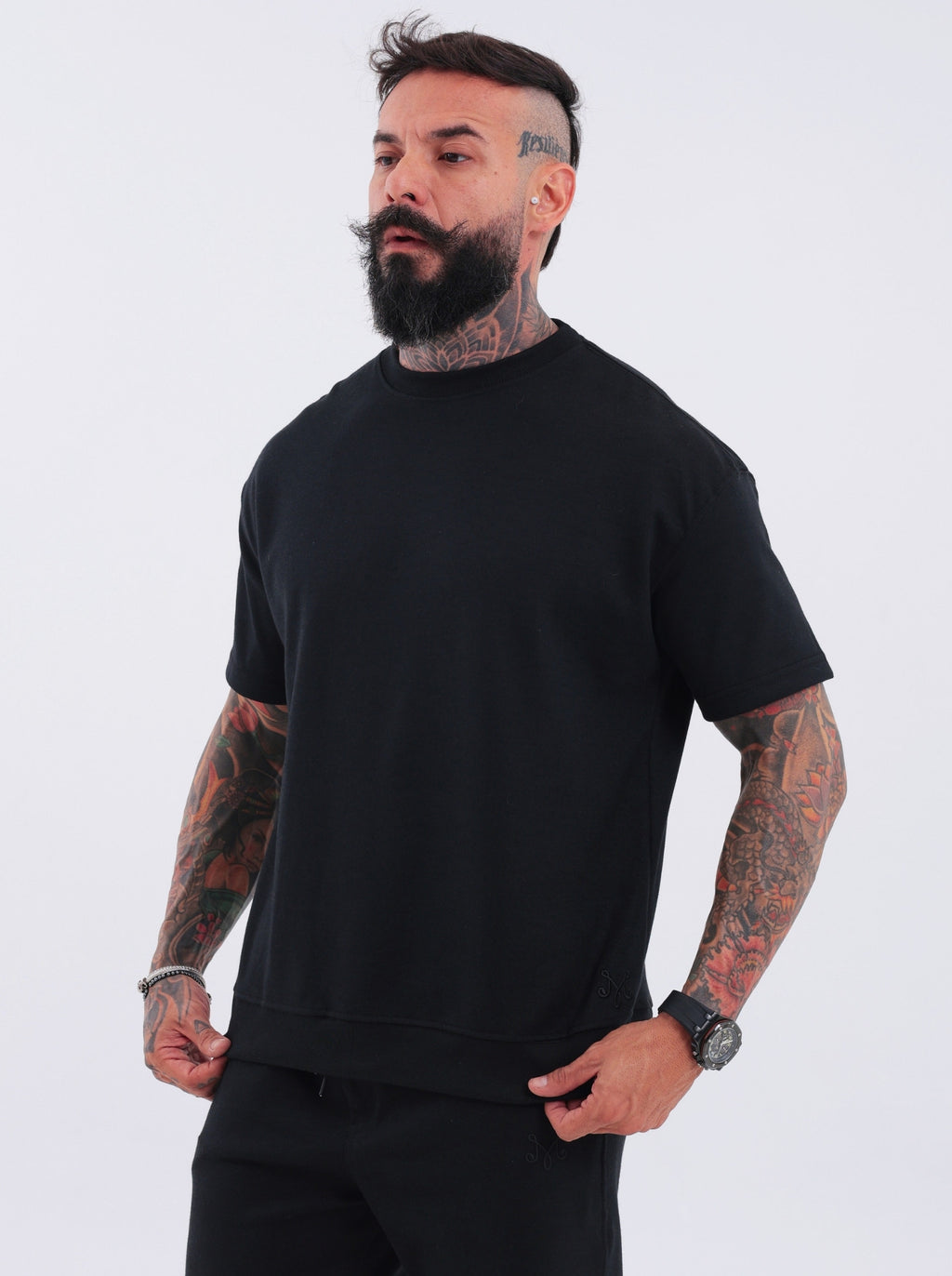 Camiseta Boxy Santorini Preta