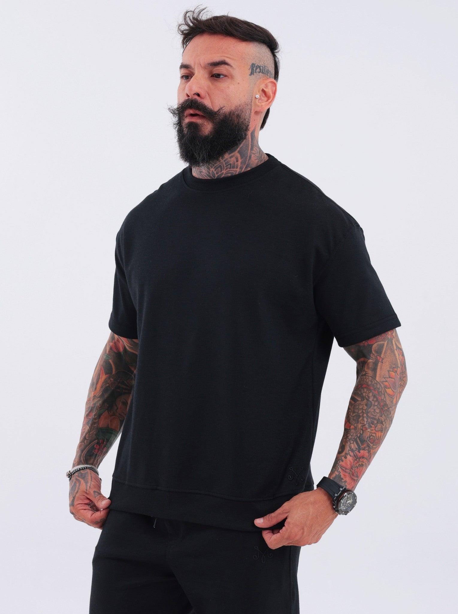 Camiseta Boxy Santorini Preta