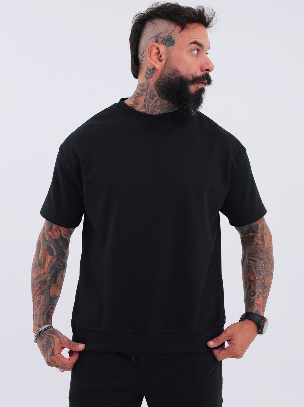 Camiseta Boxy Santorini Preta