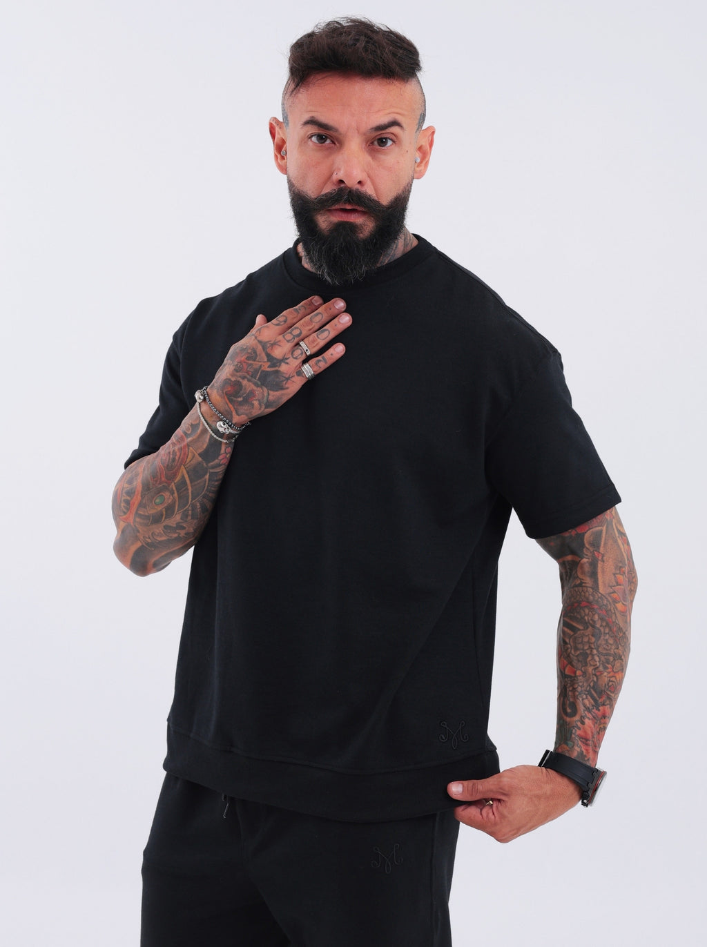 Camiseta Boxy Santorini Preta