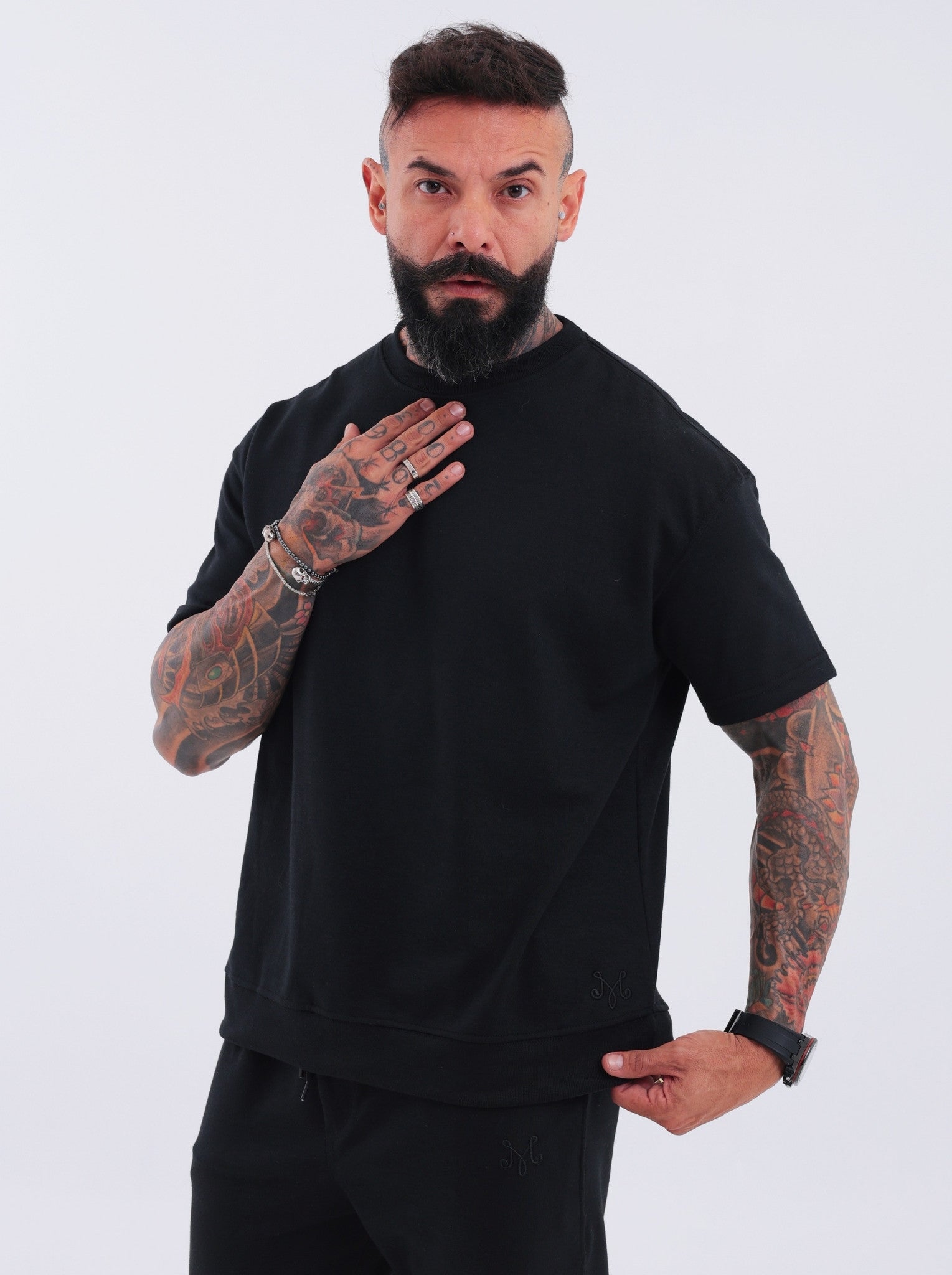 Camiseta Boxy Santorini Preta