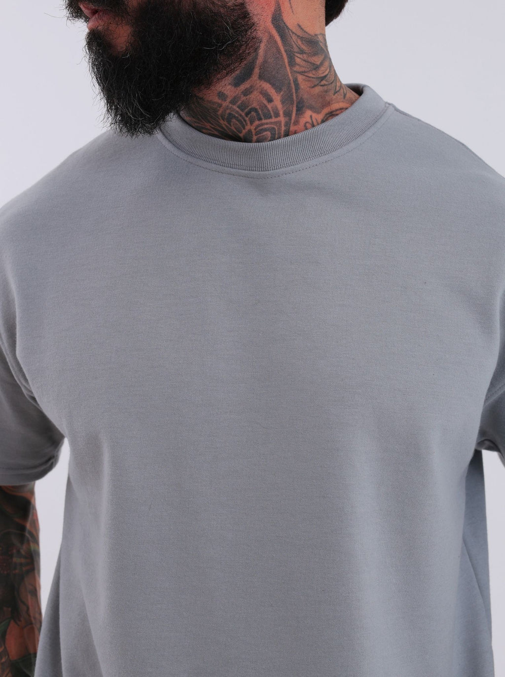 Camiseta Boxy Santorini Cinza