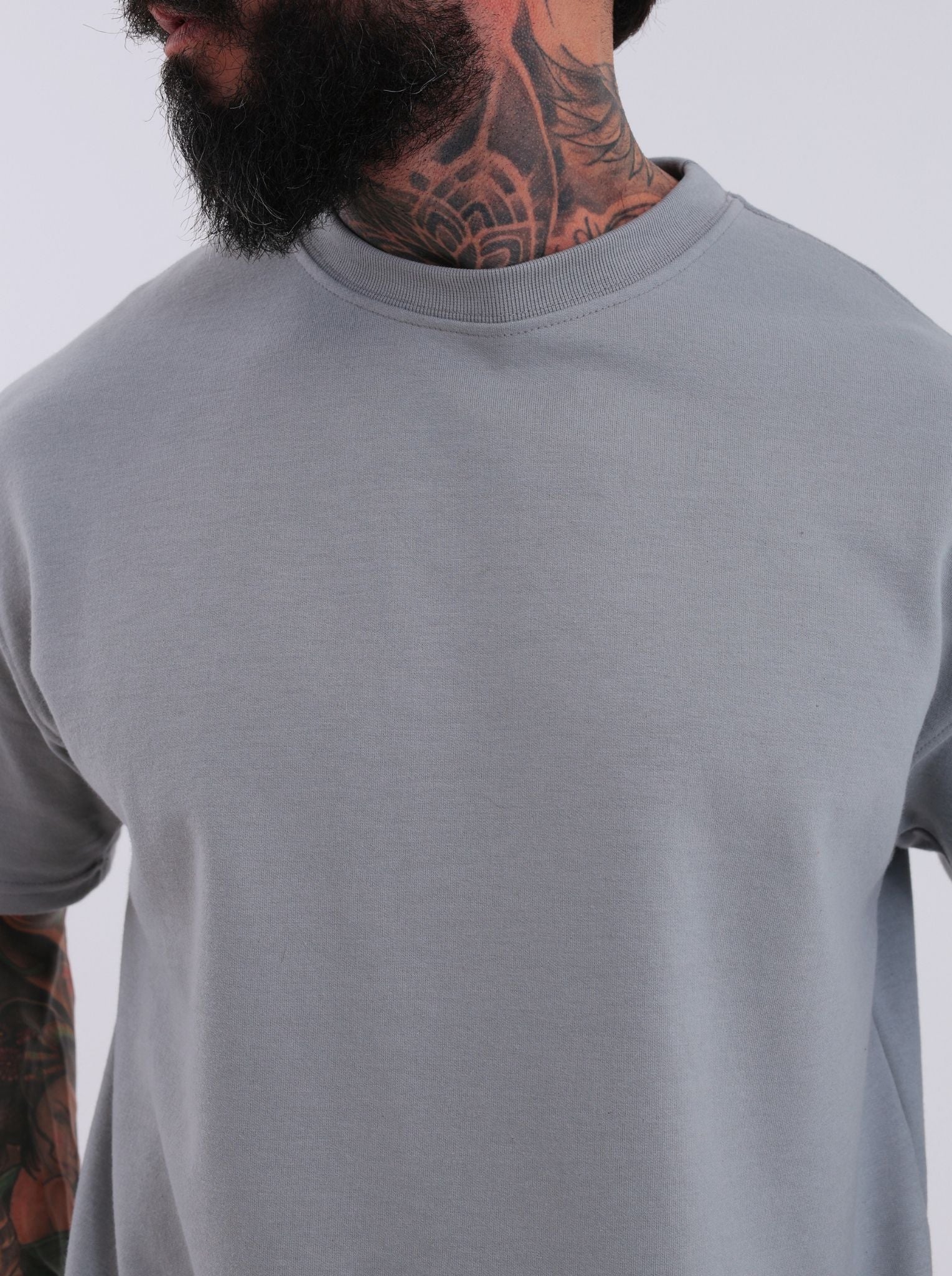 Camiseta Boxy Santorini Cinza